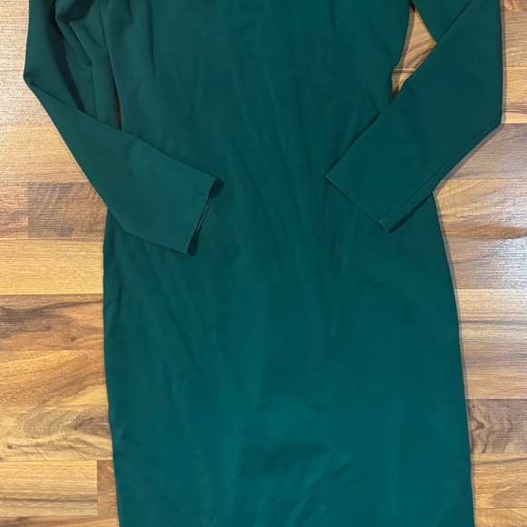 COS Green Button Down Collared Midi Dress Small Minimalist Long Sleeve Modern - Picture 10 of 10